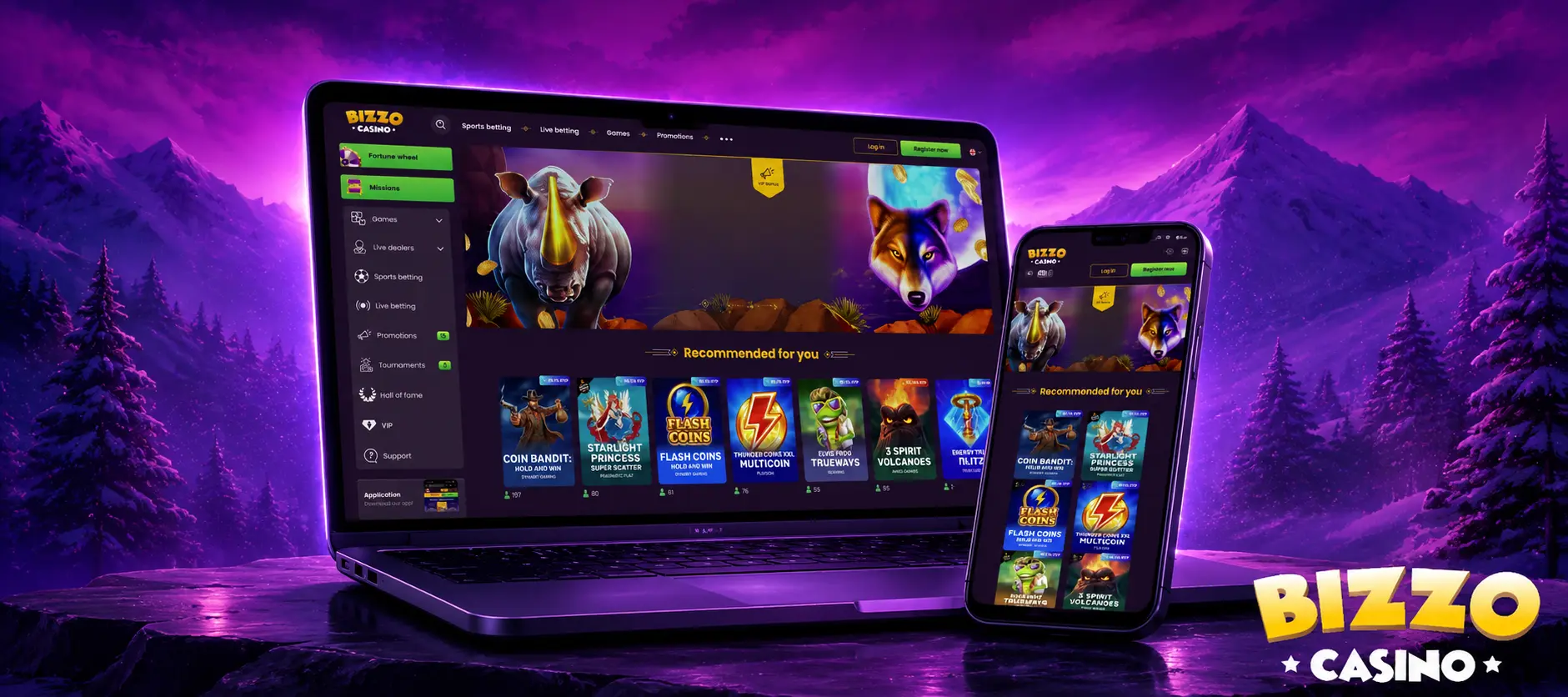 Aktualizácie aplikácie Bizzo Casino