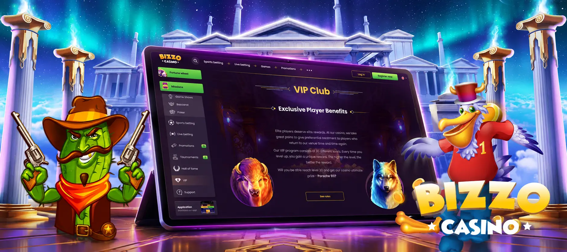 Ponuka hier v Bizzo Casino