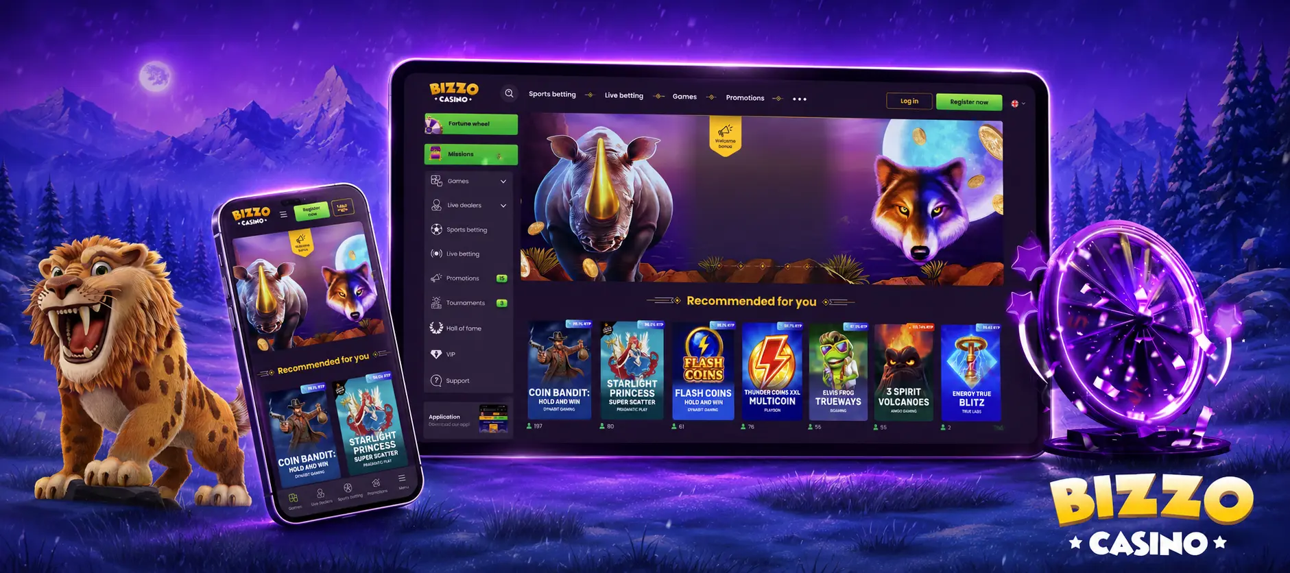 Ako sa pripojiť k živým hrám Bizzo Casino